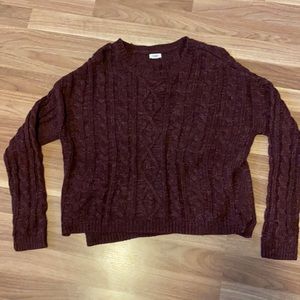 Garage burgundy knit sweater Size M, never worn